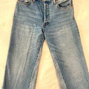 Free people we the free high rise ankle length wide leg Jean sz. 27